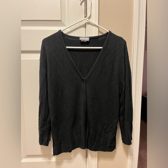 Vintage 90s black cardigan size large - Picture 2 of 5